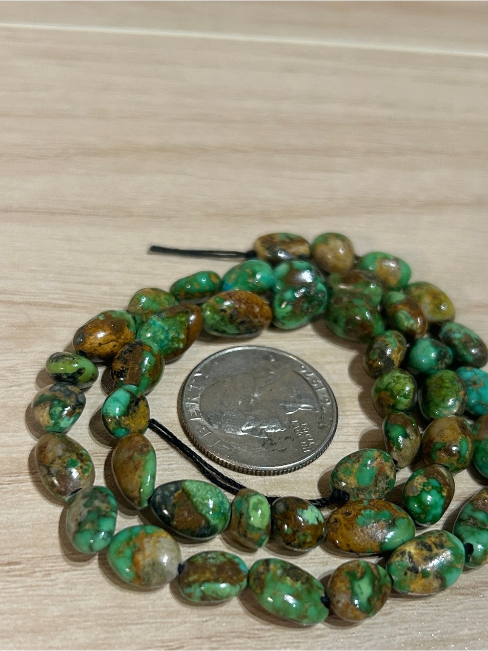 Sonoran Gold Turquoise 7/8MM Beaded 16โ Strand for Jewelry Making